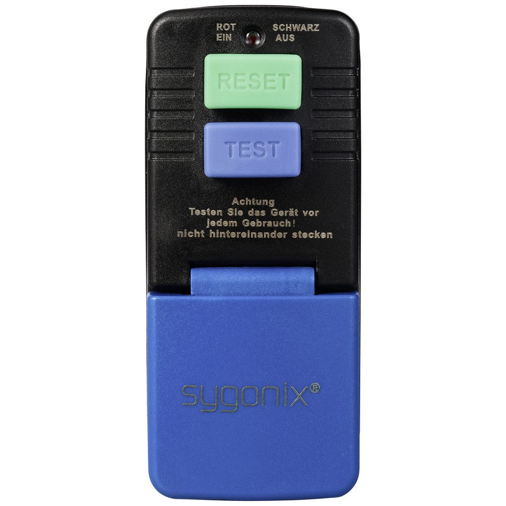 Personenschutzstecker Sygonix SY-5732396 Personenschutz-Zwischenstecker 230 V/AC Schwarz I