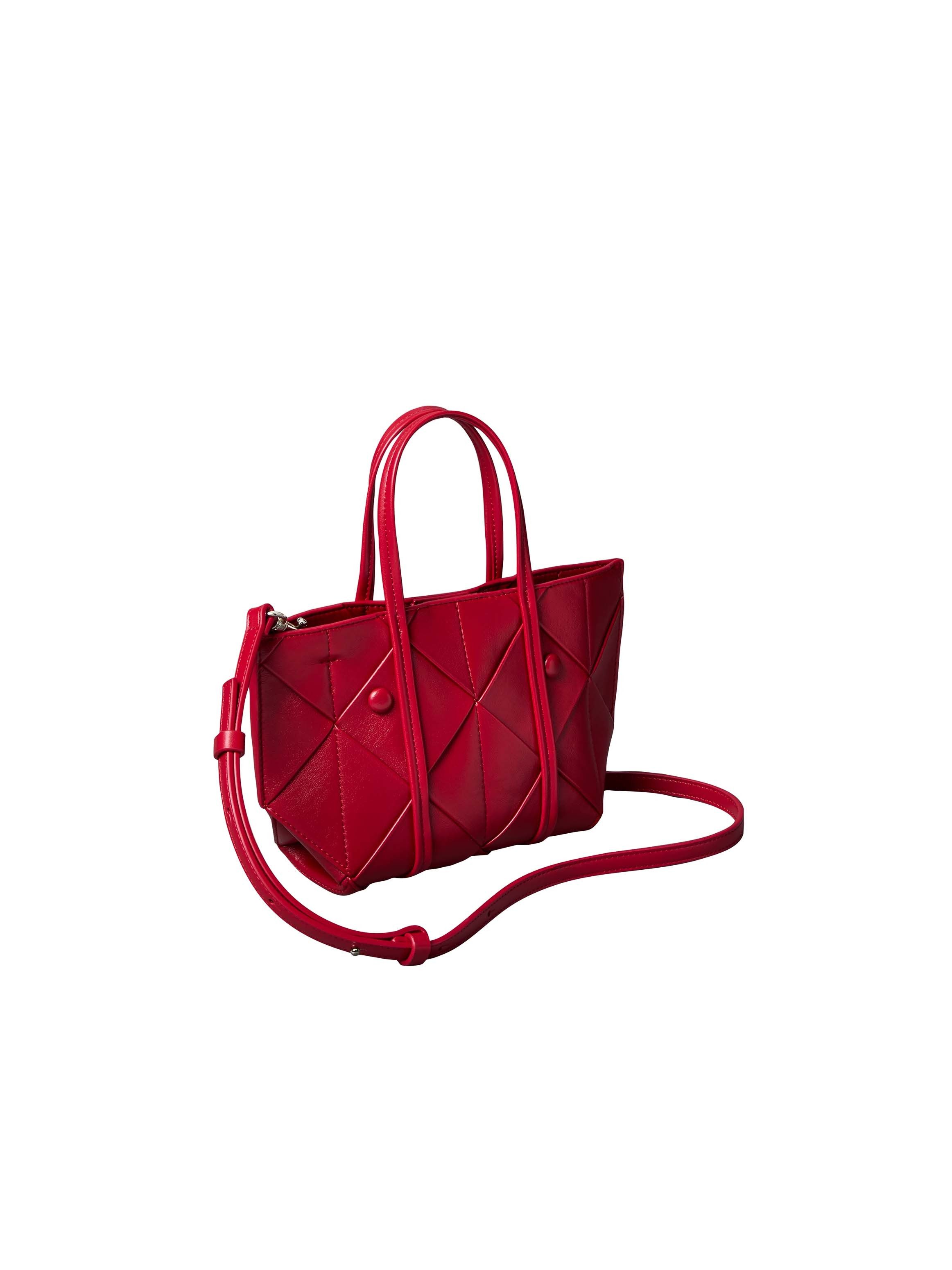Calvin Klein Tragetasche WOVEN MINI TOTE CROSSBODY (2-tlg), kleine Damen Handtasche, Umhängetasche, Schultertasche