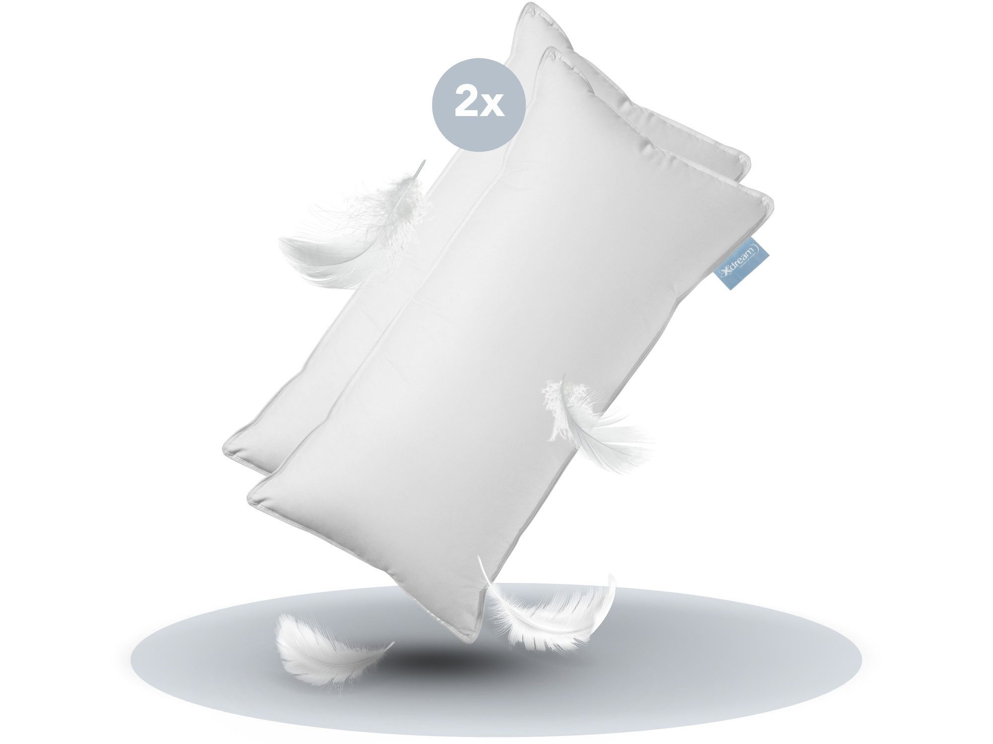 XDREAM Daunenkissen Premium, Kopfkissen 40x80 cm und 80x80 cm, entwickelt i günstig online kaufen