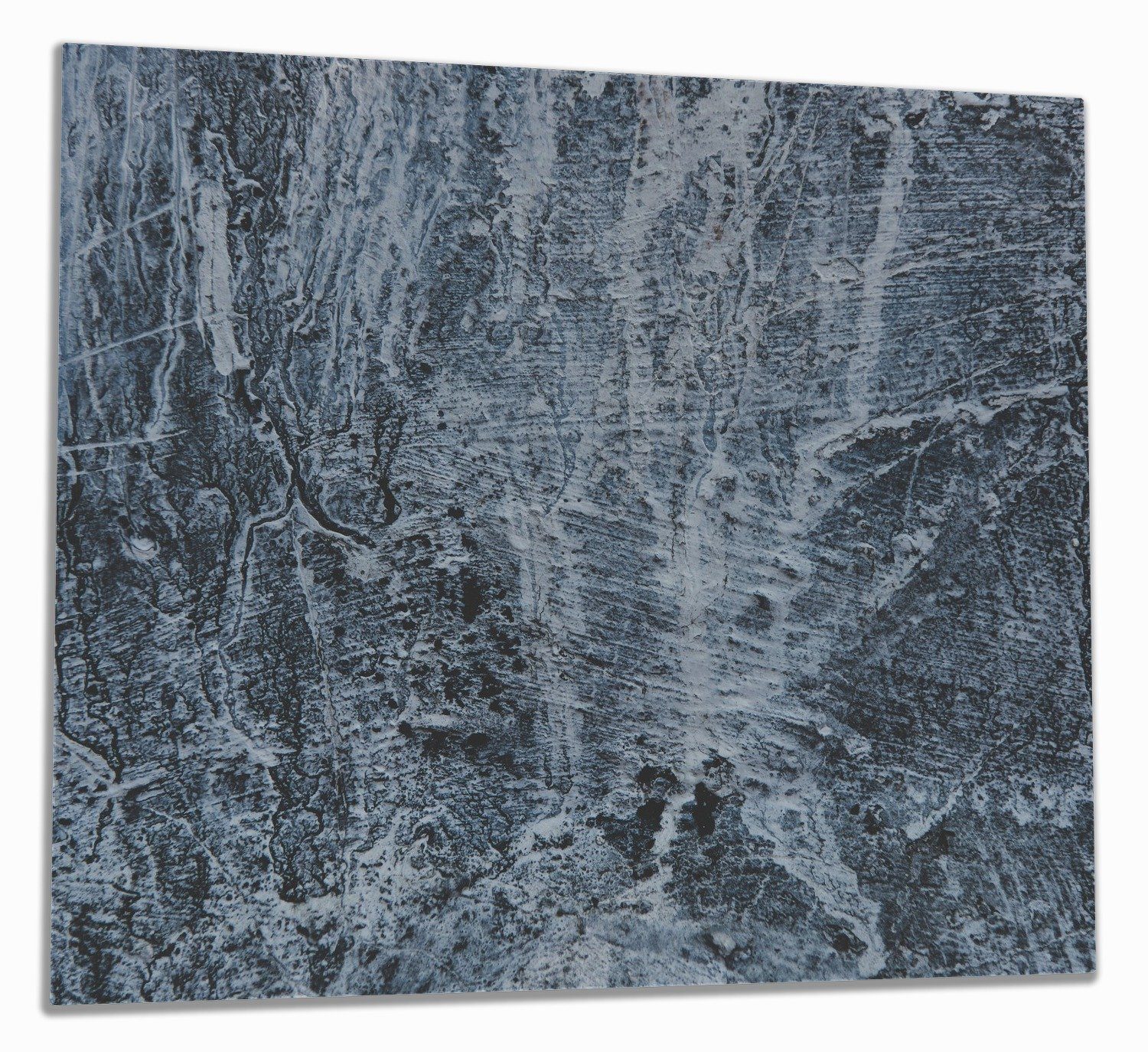 Steinwand, graue tlg., Wallario verschiedene (Glasplatte, inkl. Alte ESG-Sicherheitsglas, Größen 5mm Noppen), 1 Herd-Abdeckplatte