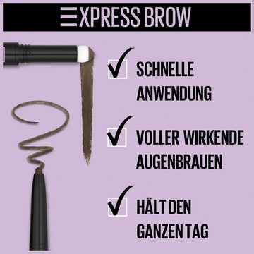 MAYBELLINE NEW YORK Augenbrauen-Stift Maybelline New York Express Brow Satin Duo, Augen-Make-Up, Duo-Applikator