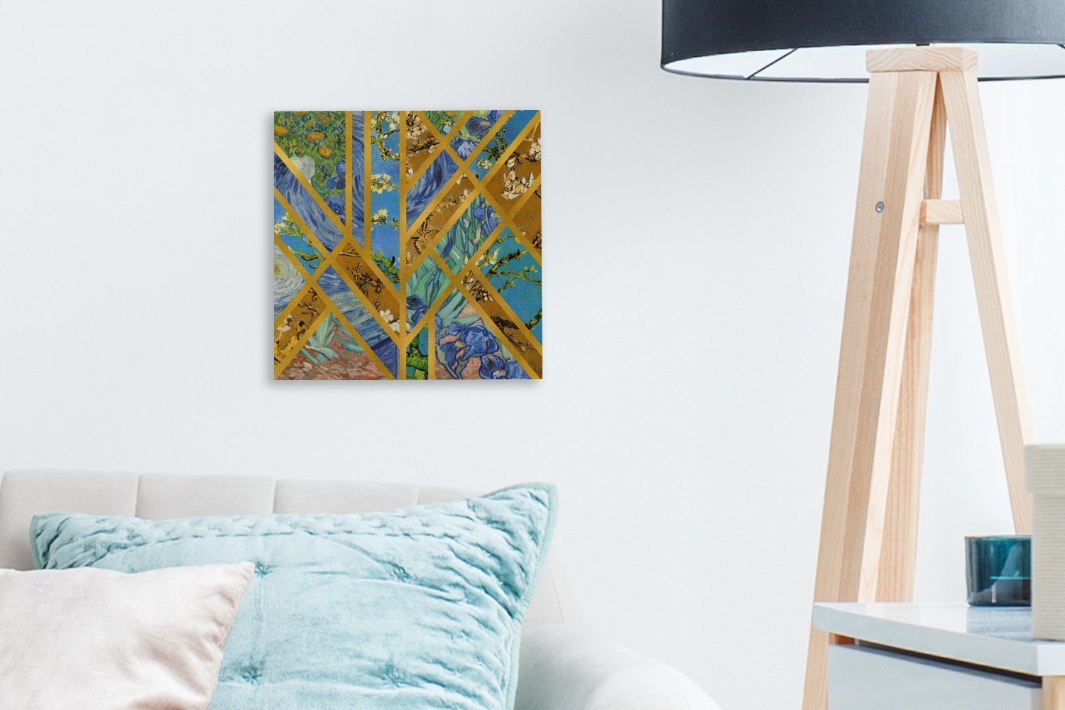 OneMillionCanvasses® Leinwandbild Van Schlafzimmer für Meister Bilder (1 Kunst, - Leinwand Wohnzimmer Gogh Alte - St)