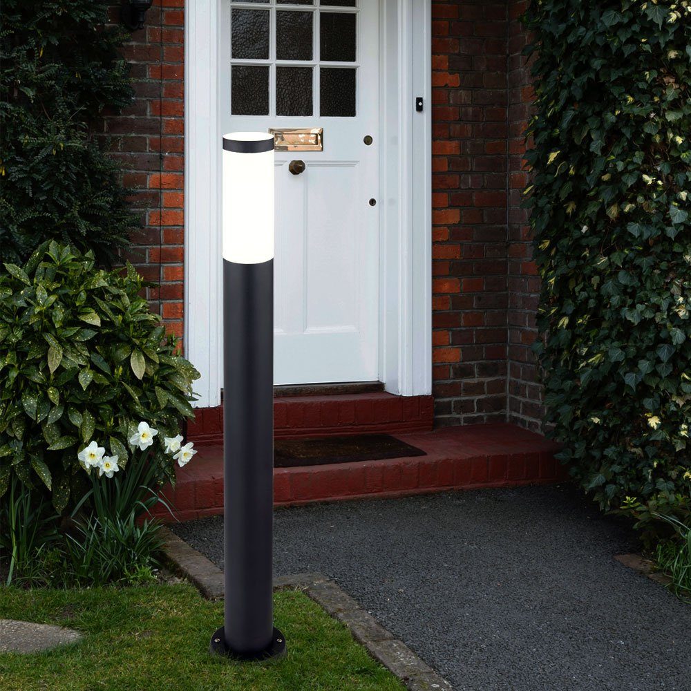 GLOBO LIGHTING Pollerleuchte, Leuchtmittel nicht inklusive, Außen Steh Lampe Garten Weg Beleuchtung Edelstahl