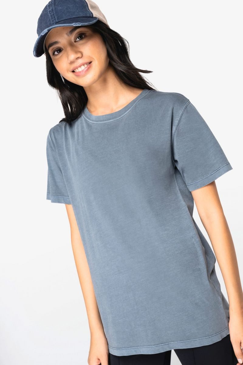 Native Spirit Rundhalsshirt Ausgewaschenes Damen-T-Shirt