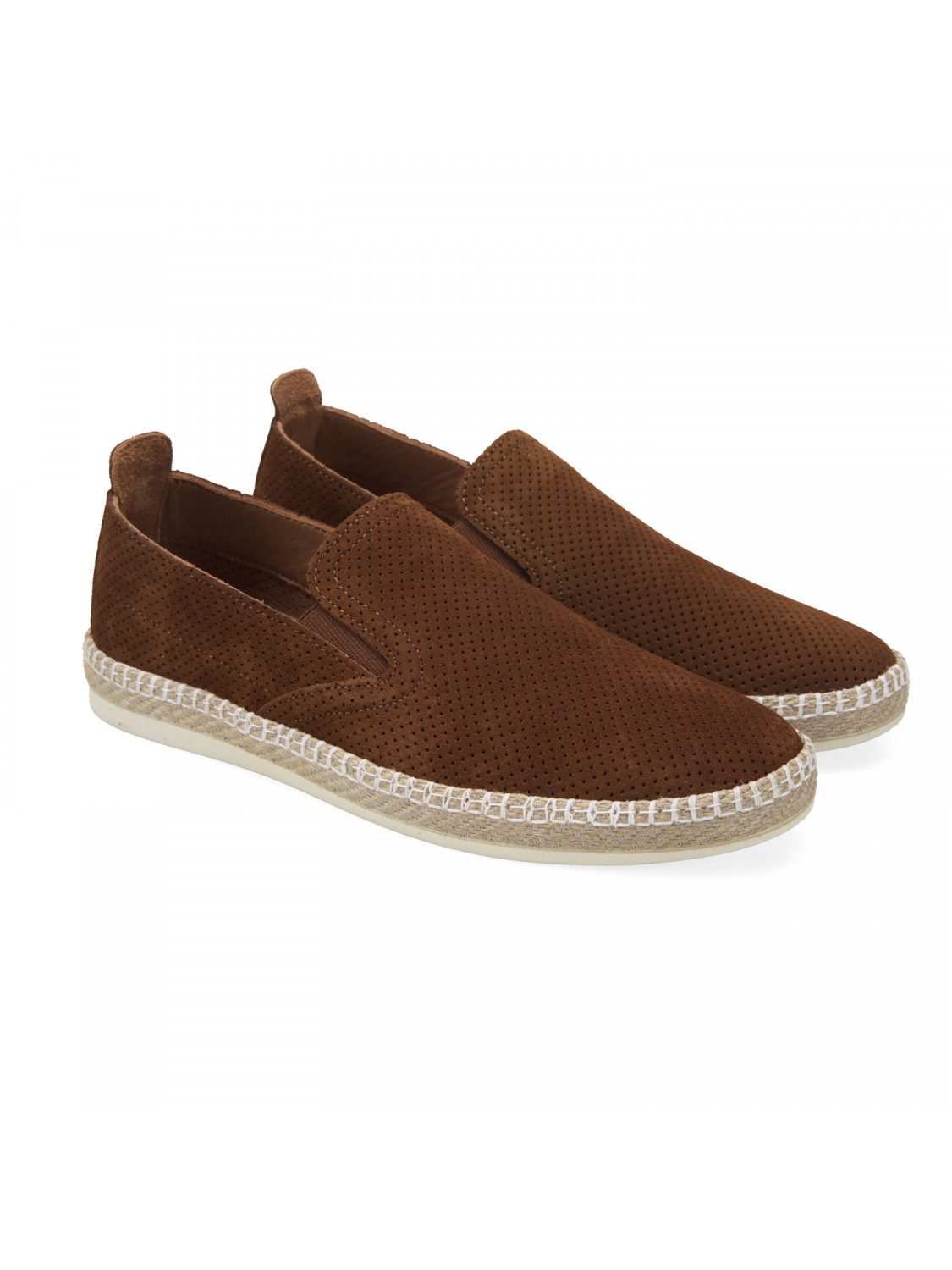 Desa Herren-Slipper aus Wildleder – Flacher Absatz, ohne Verschluss Sneaker günstig online kaufen