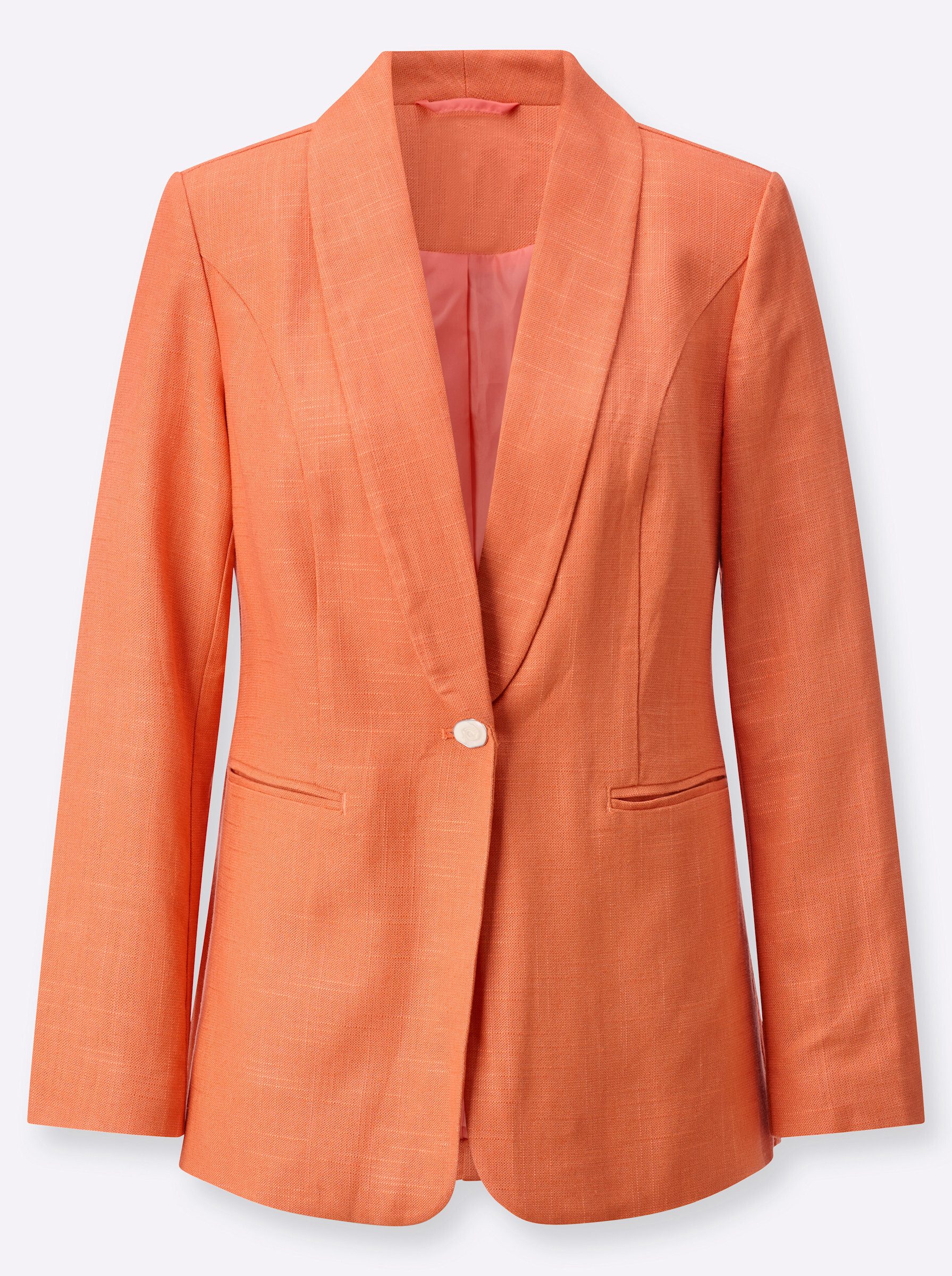 creation L Blusenblazer Leinen-Mix-Blazer Langarm