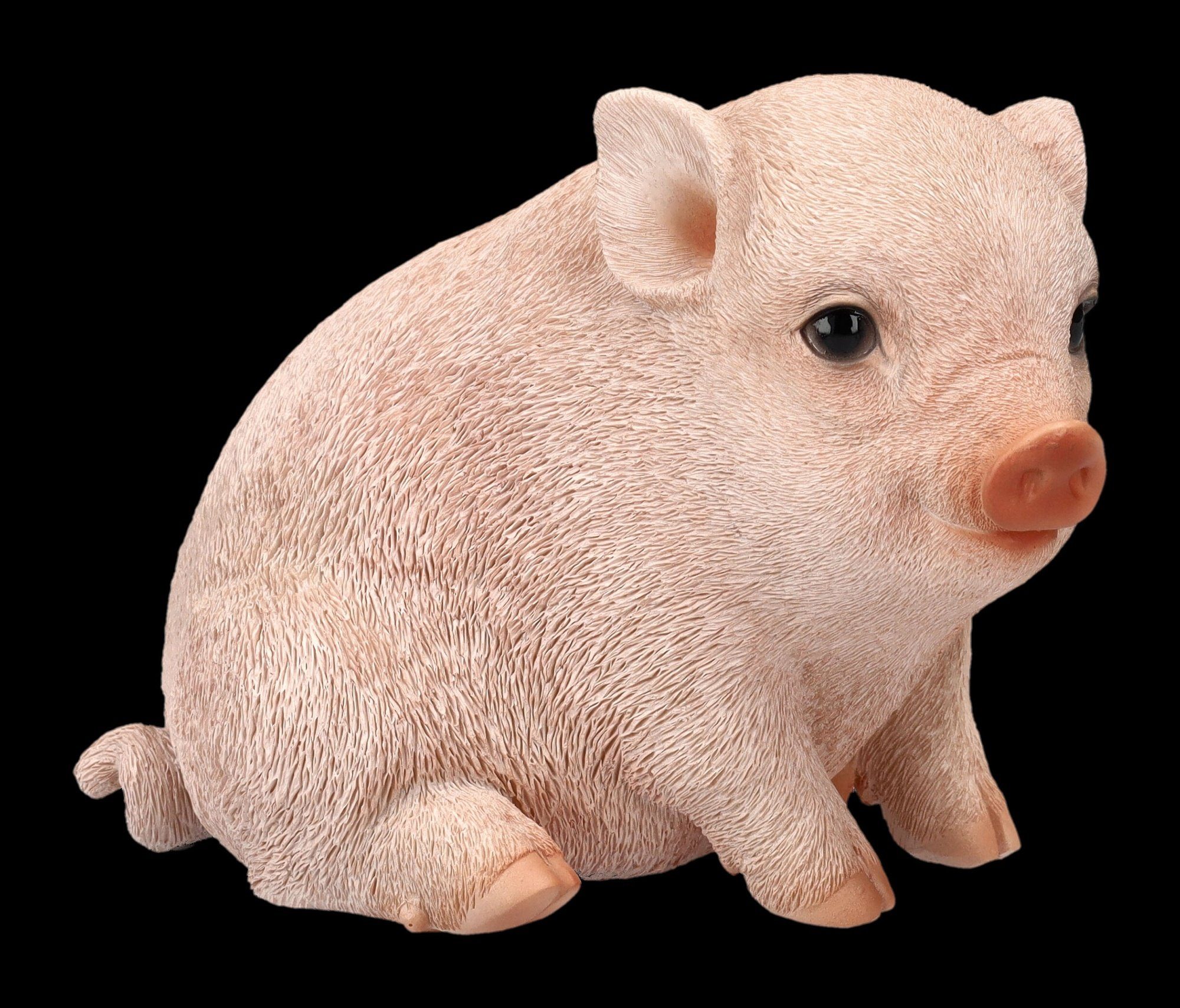 Figuren Shop GmbH Tierfigur Schweine Figur - Schweinchen Baby - Dekoration Dekofigur Bauernhof | Tierfiguren