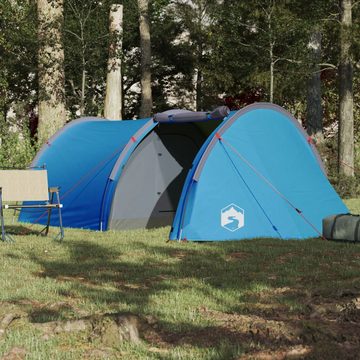 vidaXL Vorzelt Campingzelt 4 Personen Blau 405x170x106 cm 185T Taft