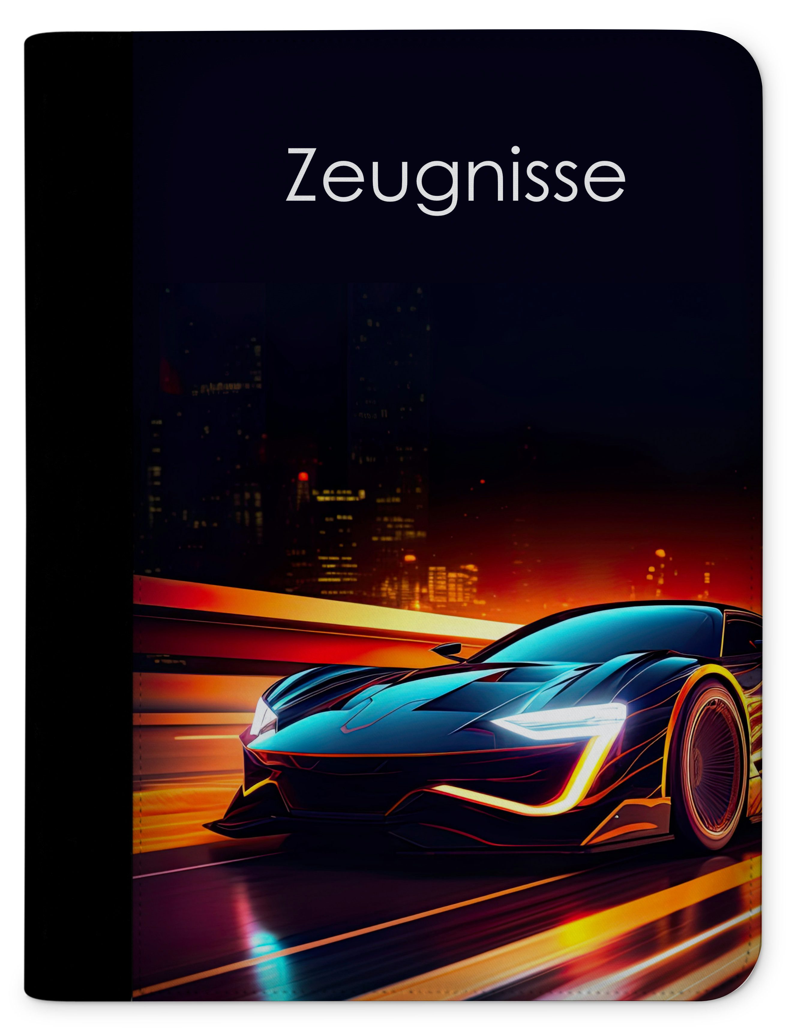 CreaDesign Schreibmappe Kinder Zeugnismappe, Dokumentenmappe, Ordner A4, Auto dark (1-St)