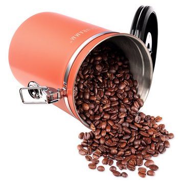 Schramm Kaffeedose Schramm® Kaffeedose 1800 ml in 10 Farben mit Dosierlöffel Höhe: 19cm Kaffeedosen Kaffeebehälter aus Edelstahl