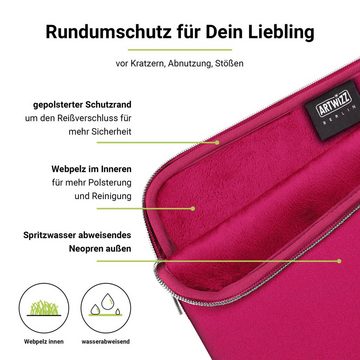 Artwizz Laptop-Hülle Neoprene Sleeve, Tasche mit Reißverschluss, Webpelz, extra Schutzrand 12 Zoll, MacBook 12"