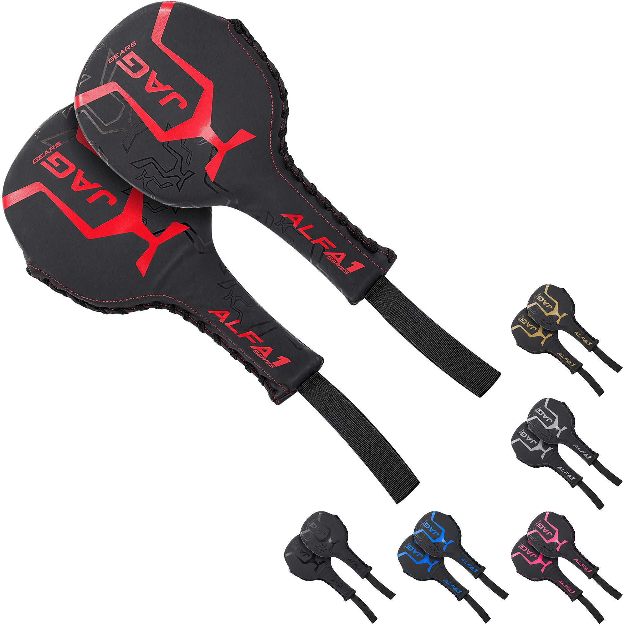 JAG GEARS Boxsack Schlagpolster für Boxen, MMA, Kickboxen, Muay Thai, Trainingspolster (Set, Padeltraining (Schläger), Verstärkter Nylon-Handgelenk-Strap für sicheren Halt • Leichtes Design