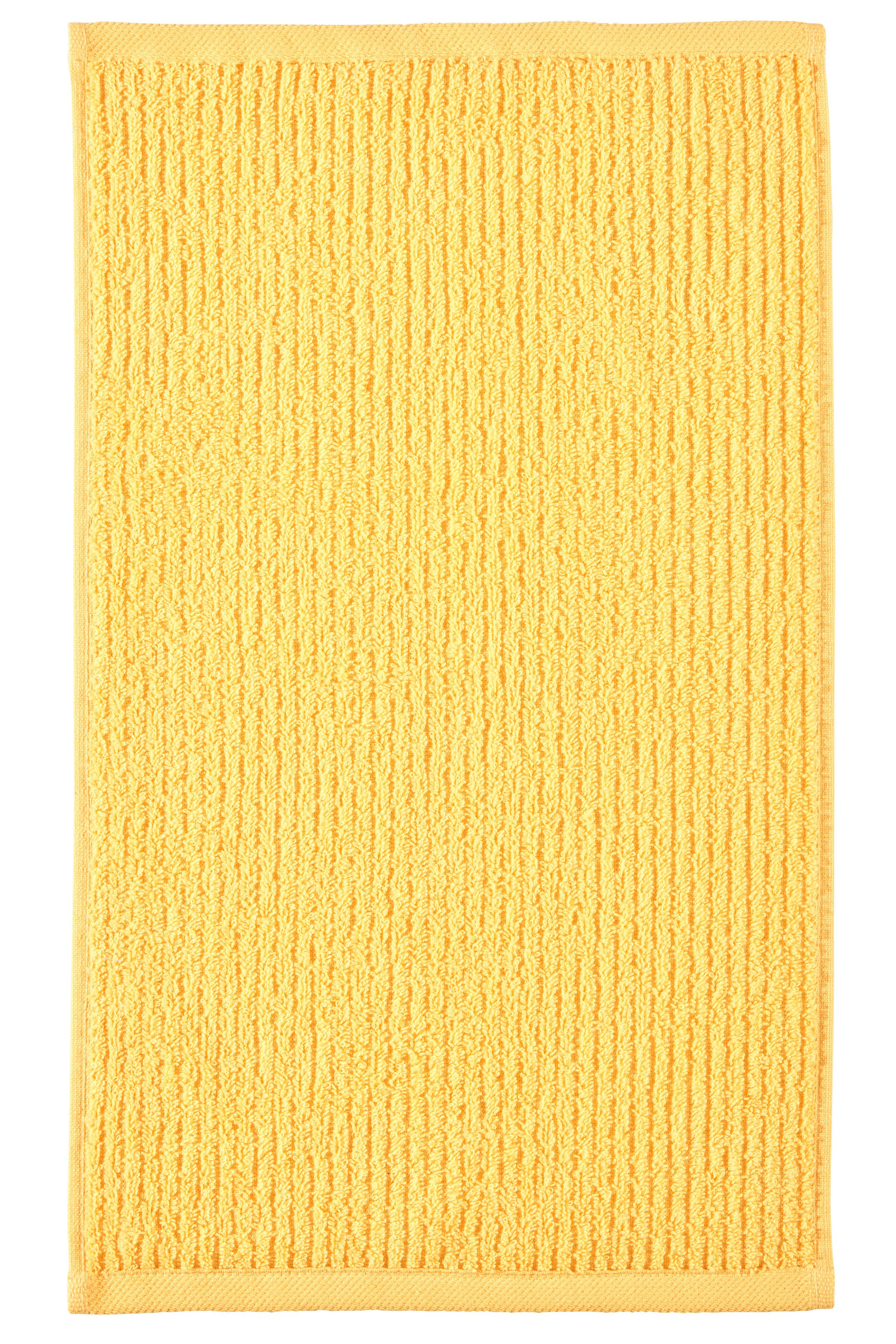 OTTO home Gästehandtücher Riva, 30x50, Premium Handtücher, 500 gr/m², Webfrottier (3-St), Hoch-Tief-Struktur, Streifen, weich, 5 Jahre Garantie – Bild 4 von 5