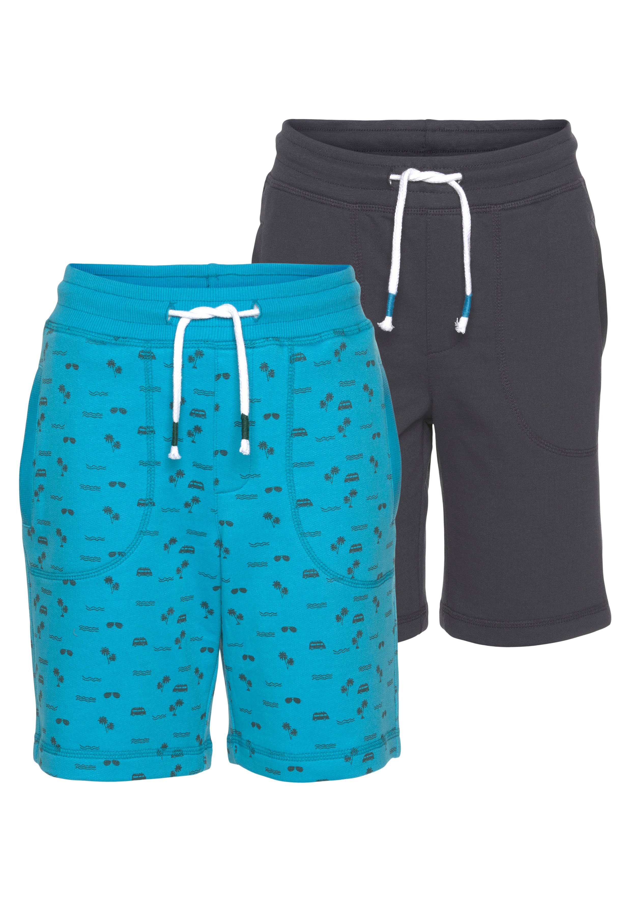 Sweatshorts 2er-Pack) Seitentaschen Scout mit (Packung, SUMMER