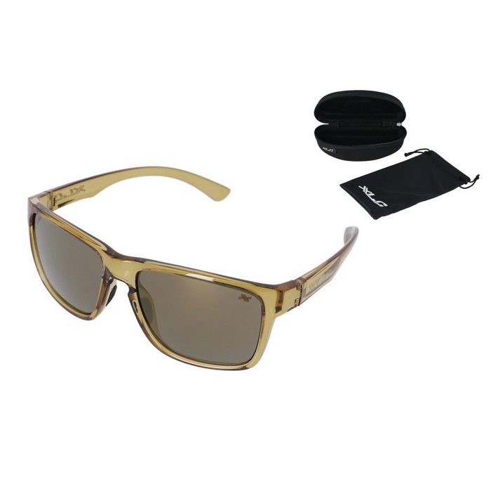 Fahrradbrille XLC Sonnenbrille Miami Rahmen gold GlÃ¤ser rauch