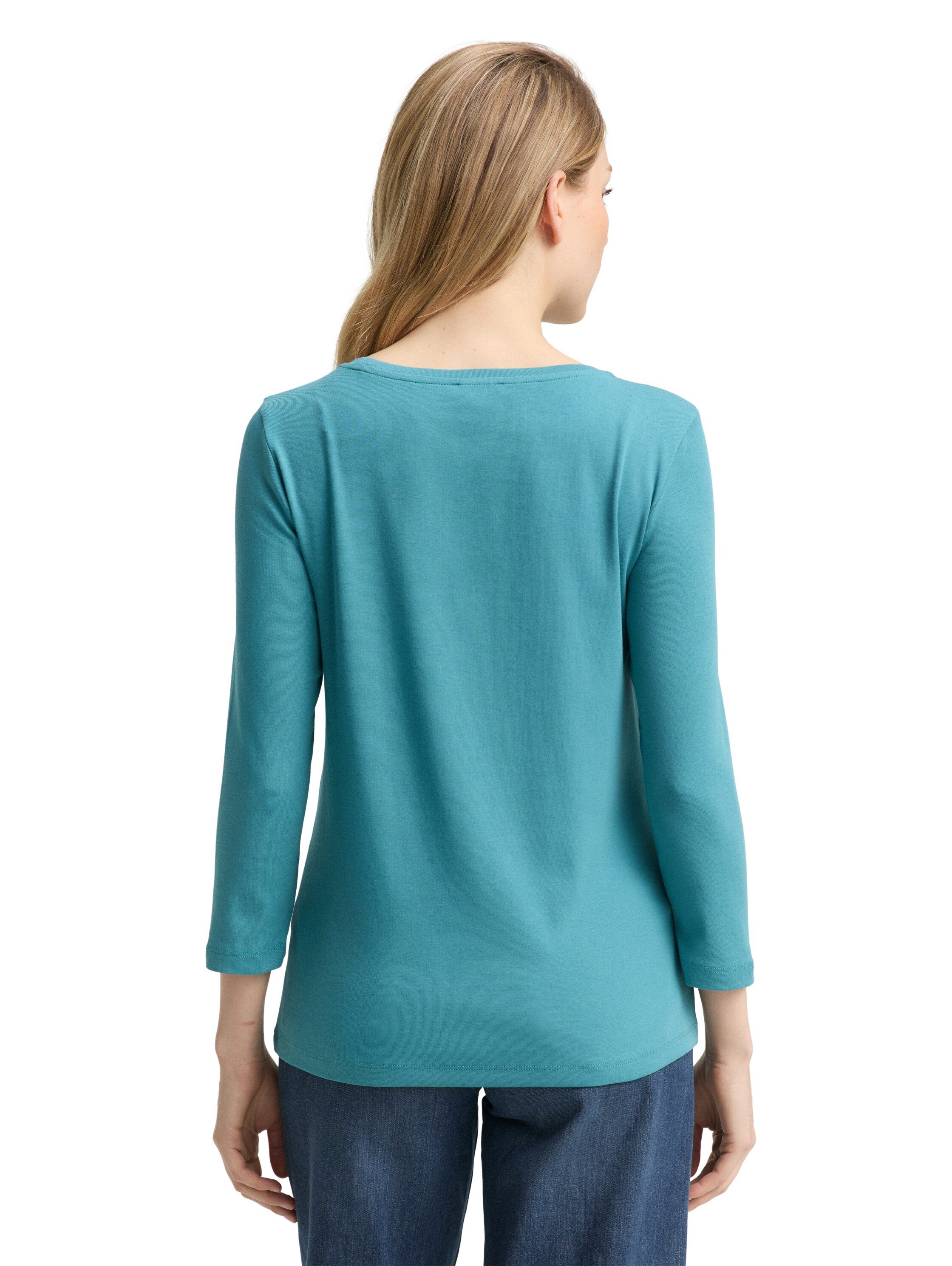 TOM TAILOR 3/4-Arm-Shirt mit Logo Schriftzug günstig online kaufen