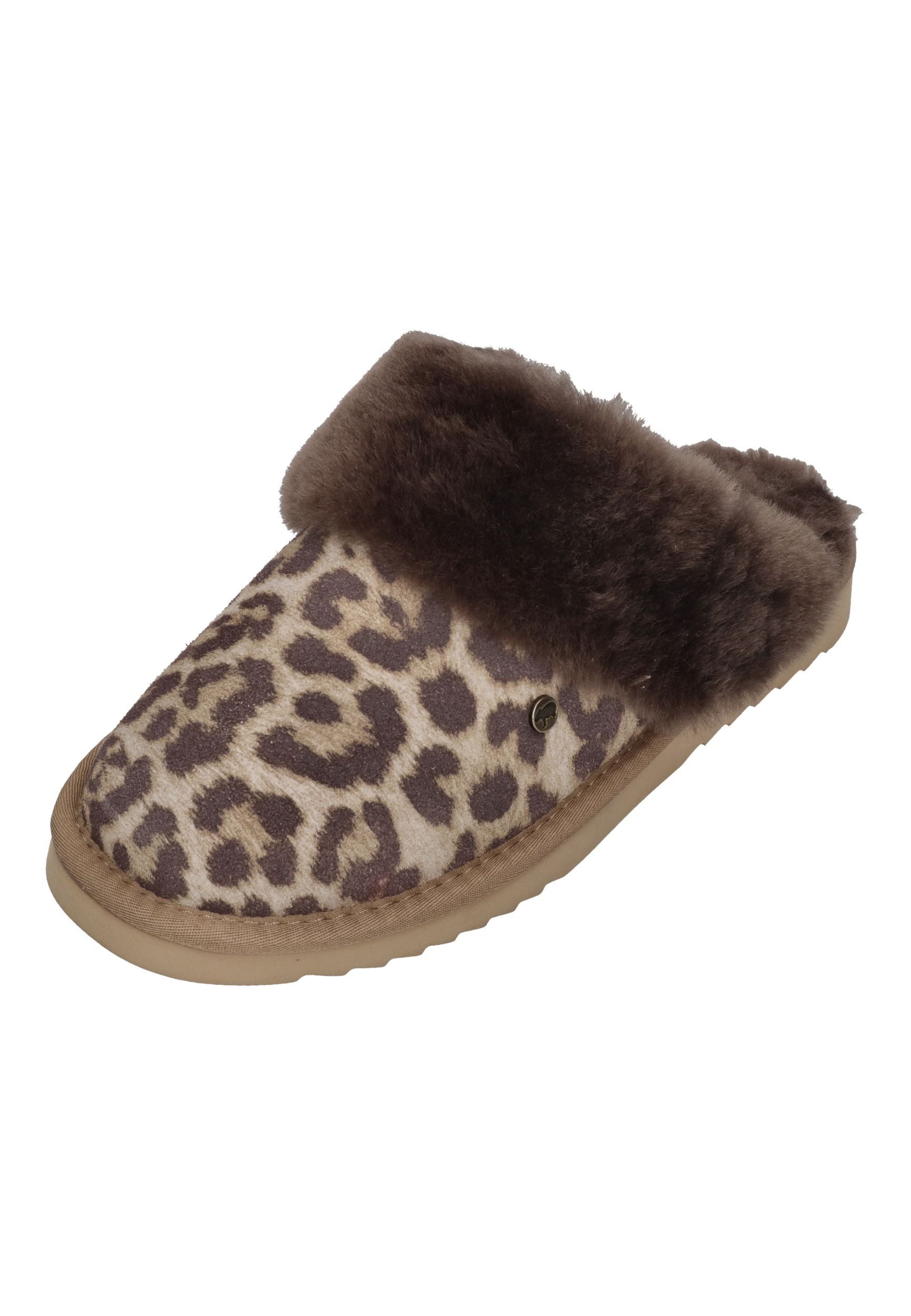 WARMBAT COLLIE PRINT PANTHER Hausschuh Stone