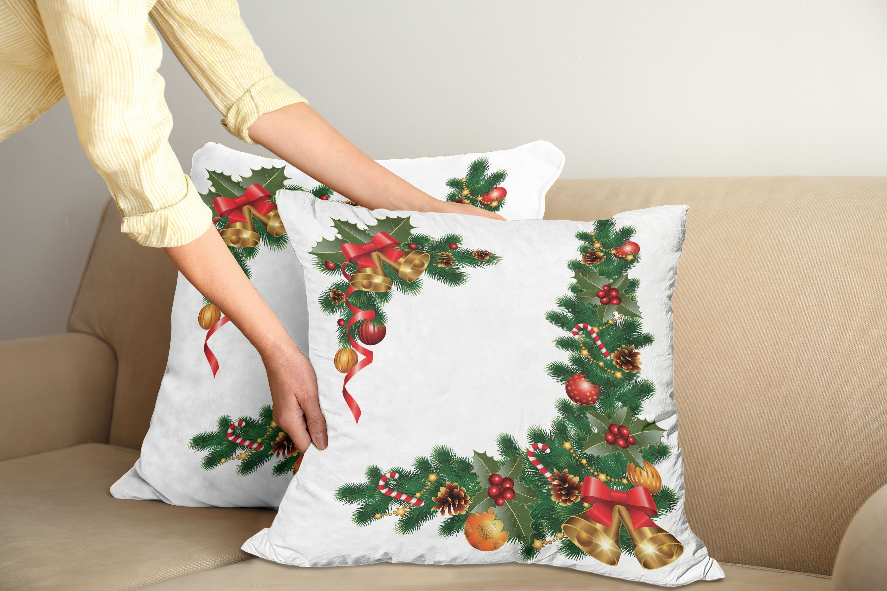 Stück), Doppelseitiger Bäume Abakuhaus mit Modern Kissenbezüge Digitaldruck, Verzierungen Weihnachten Accent (2