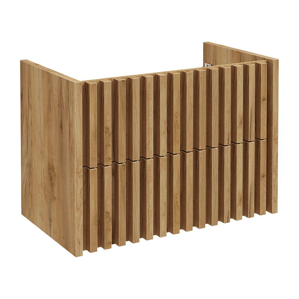 Lomadox Waschbeckenschrank DESIO-107 80 cm breit, 2 Schubladen, Eiche, 80/56/45 cm