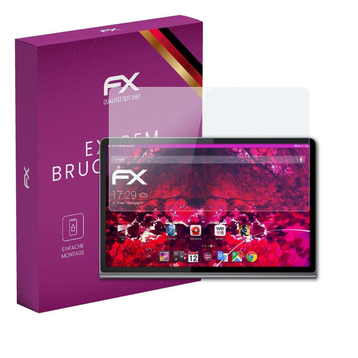 atFoliX Schutzfolie Panzerglasfolie für Lenovo Tab Plus, Ultradünn und superhart