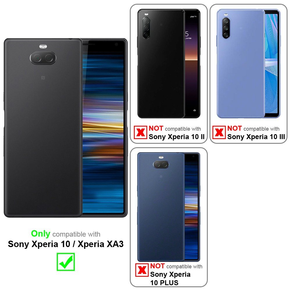 Cadorabo Handyhülle für Sony Xperia 10 / Xperia XA3 Hülle Sony Xperia 10 / Xperia XA3, Hülle Schutzhülle Blumen Flower mit Standfunktion Kartenfach Magnet
