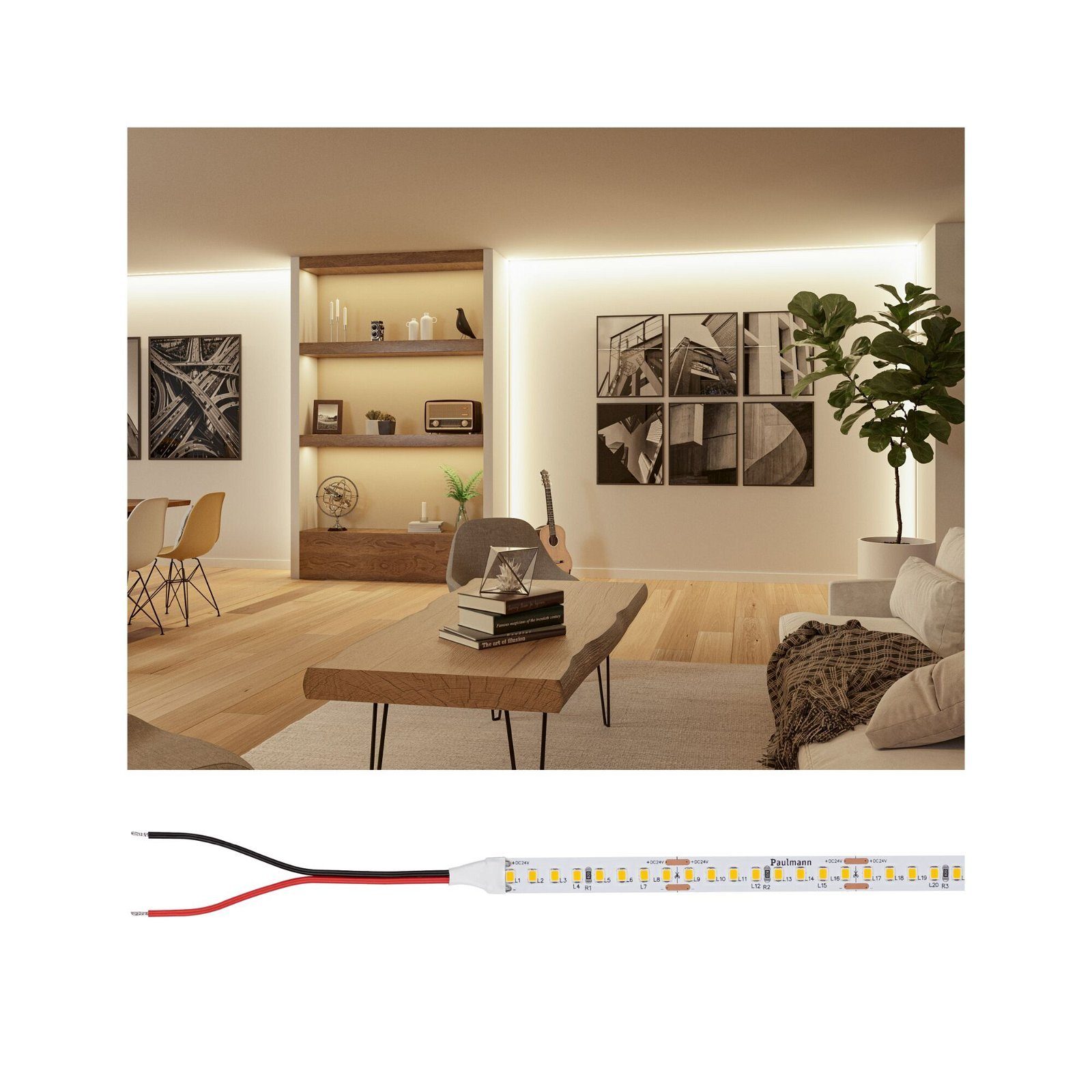 Paulmann LED-Streifen Pro Strip Silver P150 5m 830 IP20 24V DC 50W