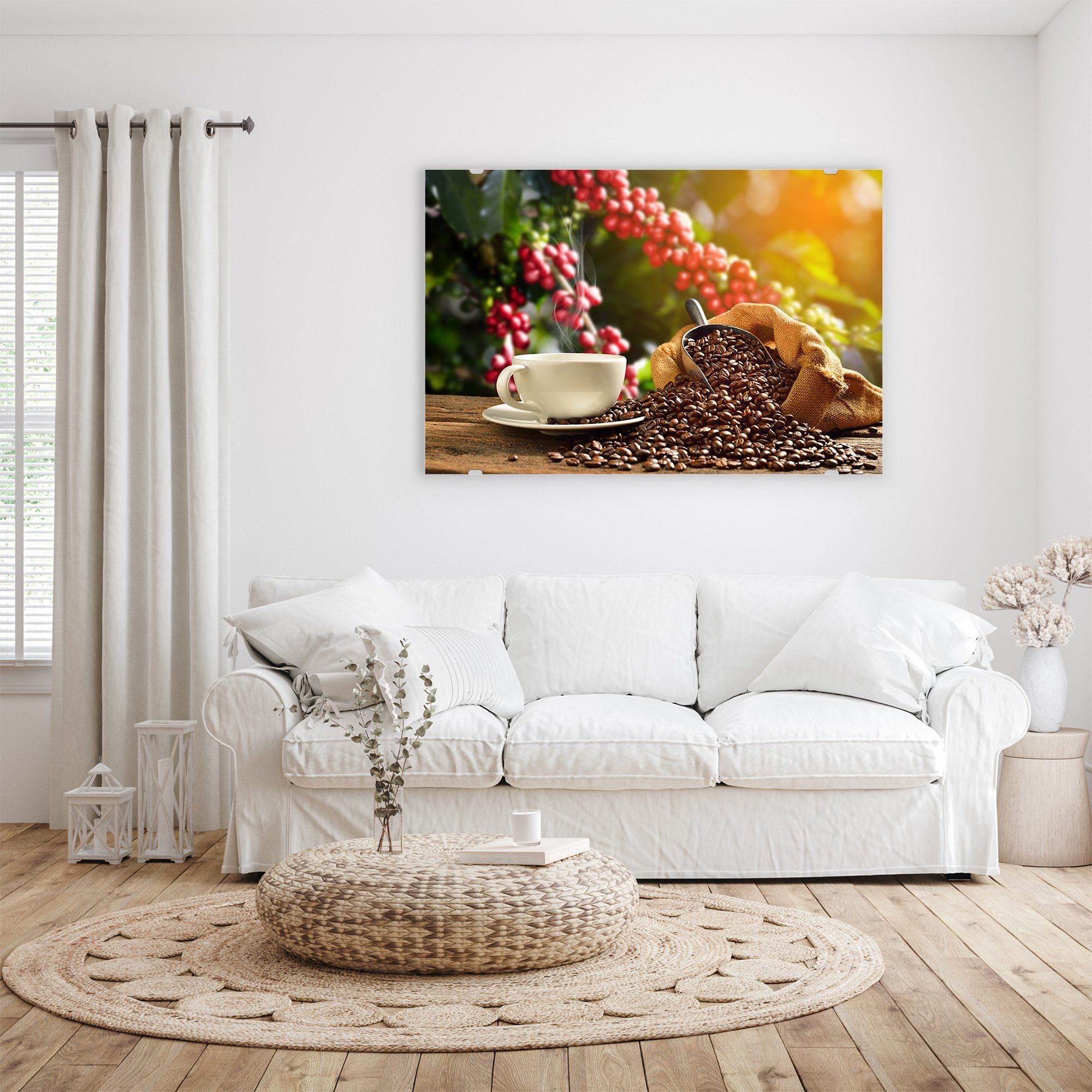 Primedeco Glasbild Wandbild Tasse Kaffee mit günstig online kaufen