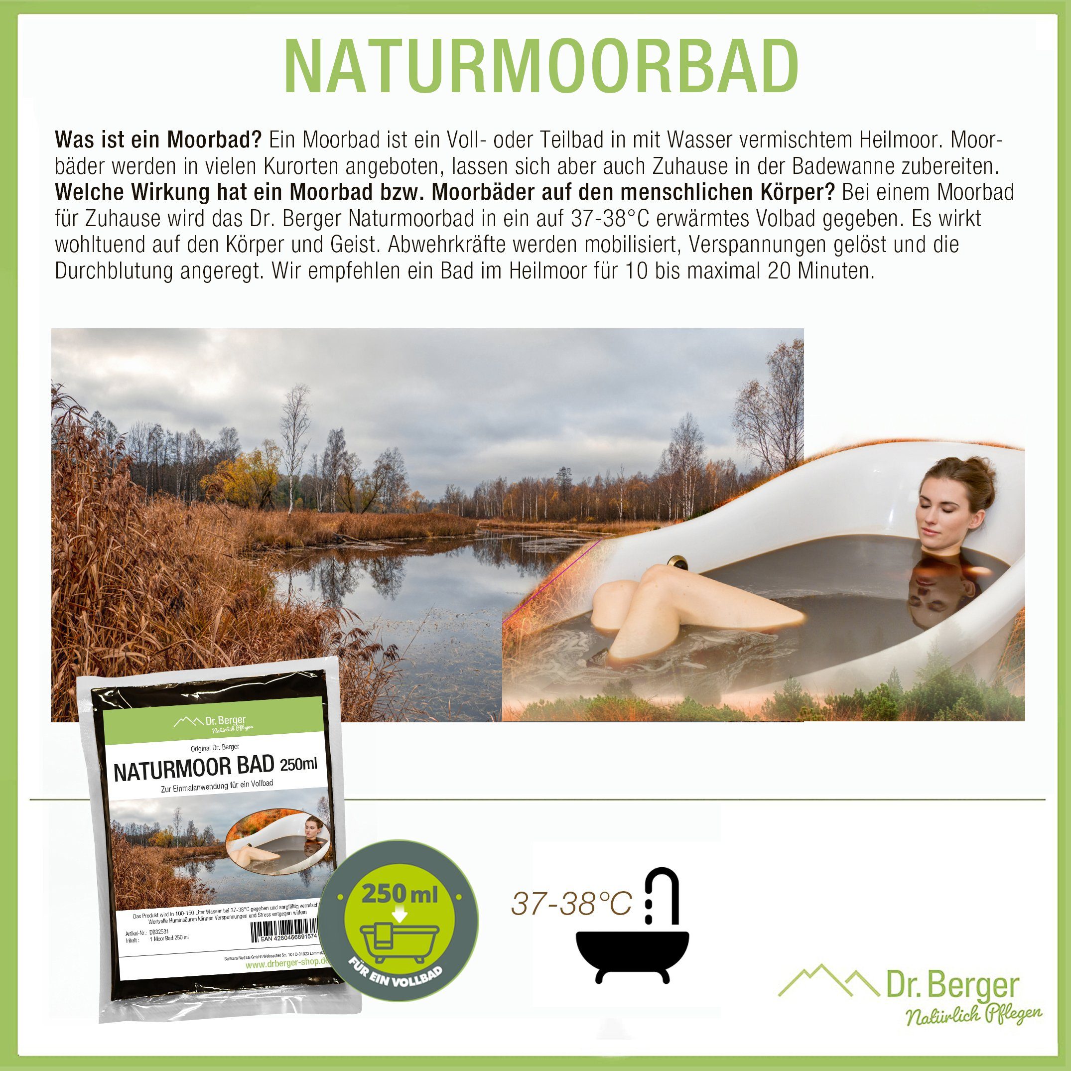 Moorbad Dr. Naturmoor 100 Bad, % natürliches Moor Berger