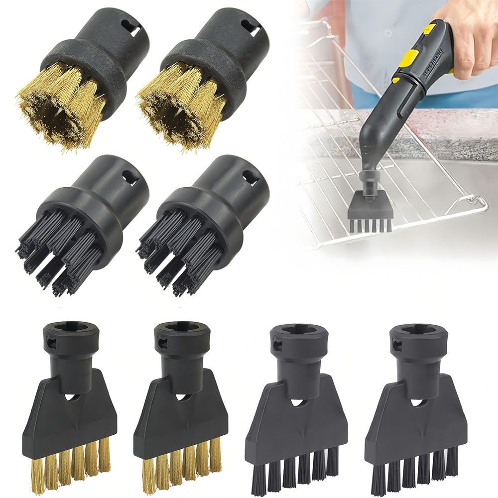 AFKSMILE Reinigungsbürsten-Set 8 Stück Dampfreiniger Zubehör für Kärcher SC1 SC2 SC3 SC4 SC5, (8-tlg), Handdampfreiniger für Küchenmöbel Boden Auto F
