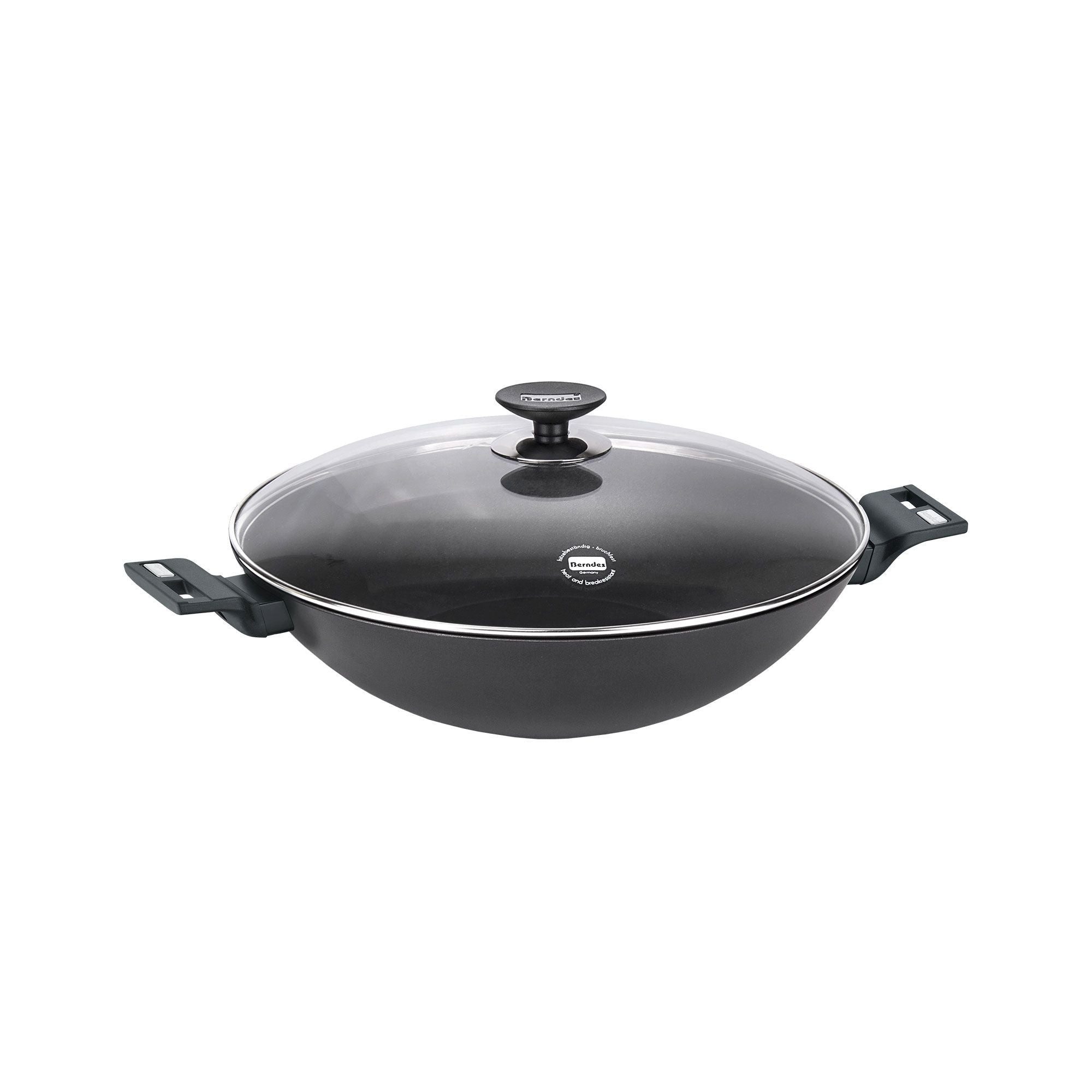Berndes Wok b.smart Wok 36cm (mit Deckel), Aluminium, recycelt aus Dosen