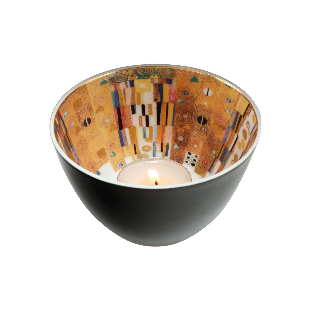 Goebel Teelichthalter, Mehrfarbig Porzellan H:7.5cm D:7.5cm