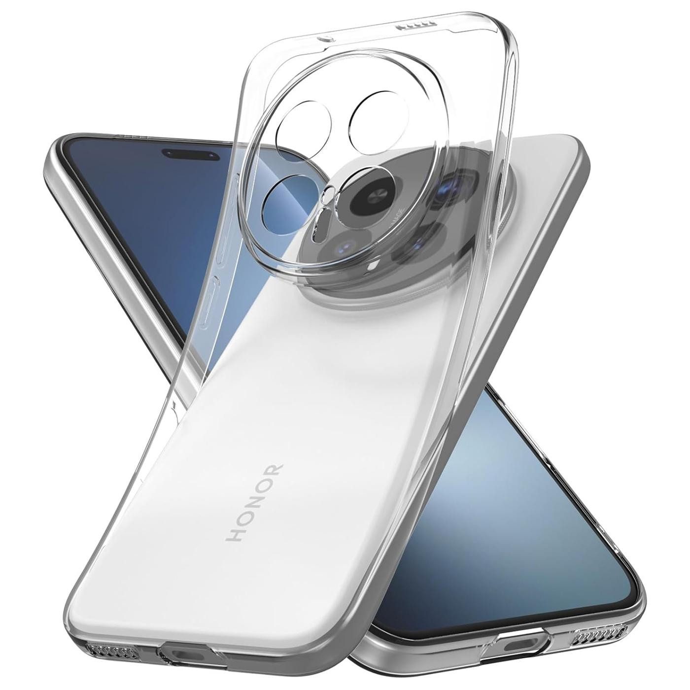 CoolGadget Handyhülle Silikon Handy Hülle Slim für Honor Magic 8 Pro, dünne TPU Schutzhülle Case in transparent / durchsichtig