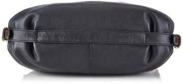 Cinque Handtasche Rosanna, aus echt Leder, in Schwarz mit Reißverschluss