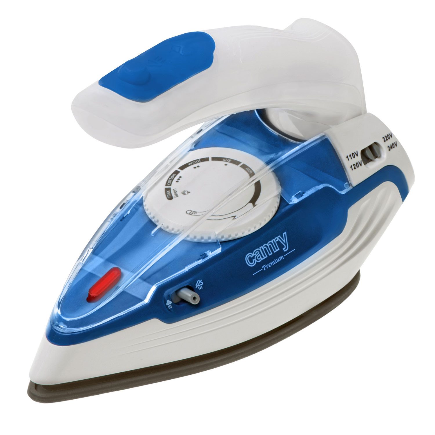 Reisebügeleisen Camry CR 5040 Dampfbügeleisen Reisebügeleisen 1600 Watt blau / weiß