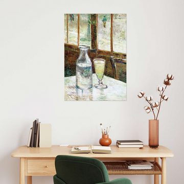 Posterlounge Wandfolie Vincent van Gogh, Cafétisch mit Absint, Wohnzimmer Malerei