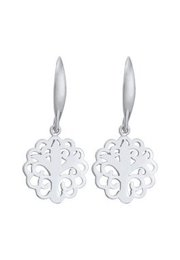 Elli Paar Ohrhänger Ohrhänger Ornament Floral Symbol 925 Silber, Ornament