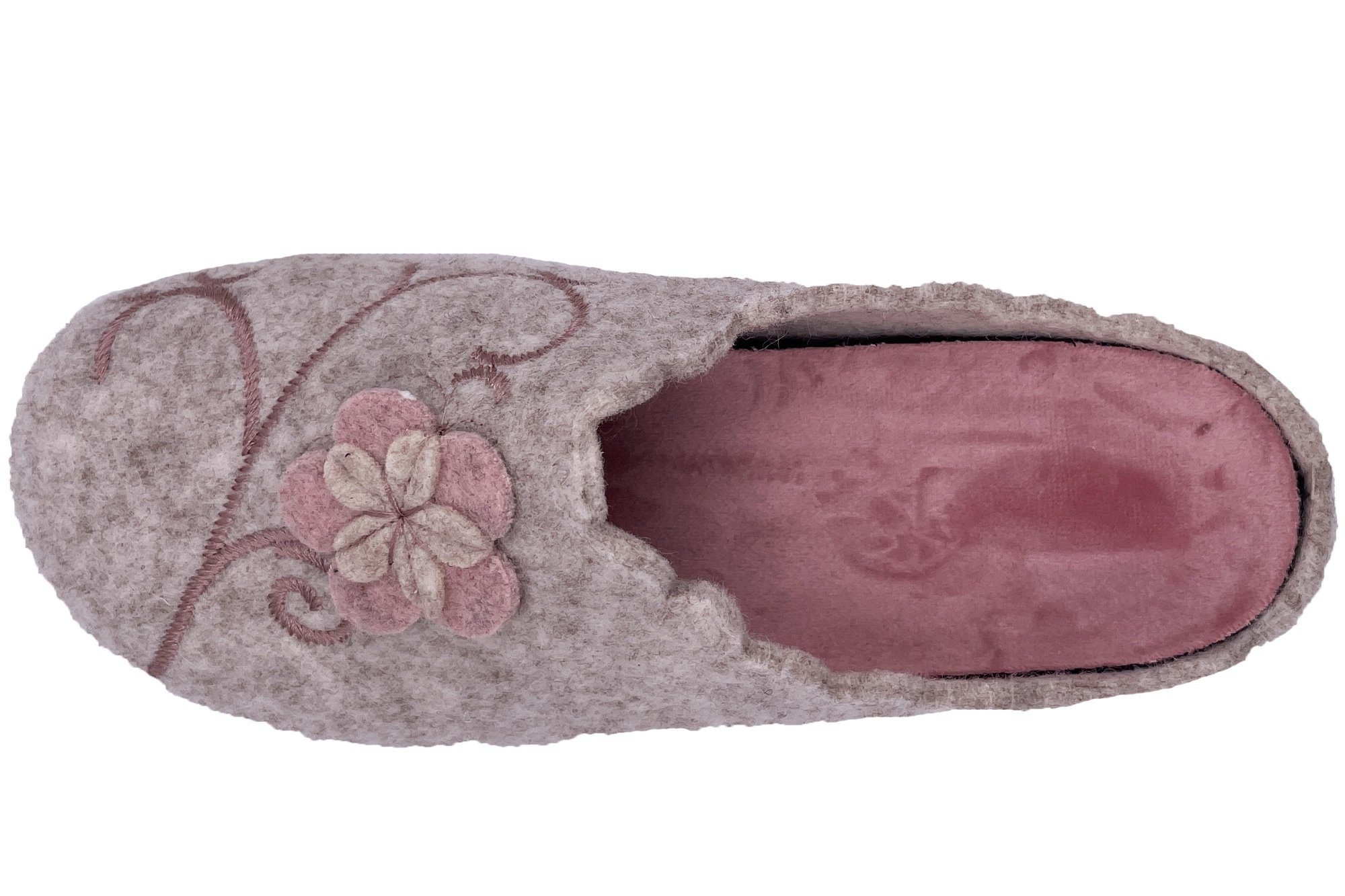 PADERO Damen Pantoffel Filz Hausschuh