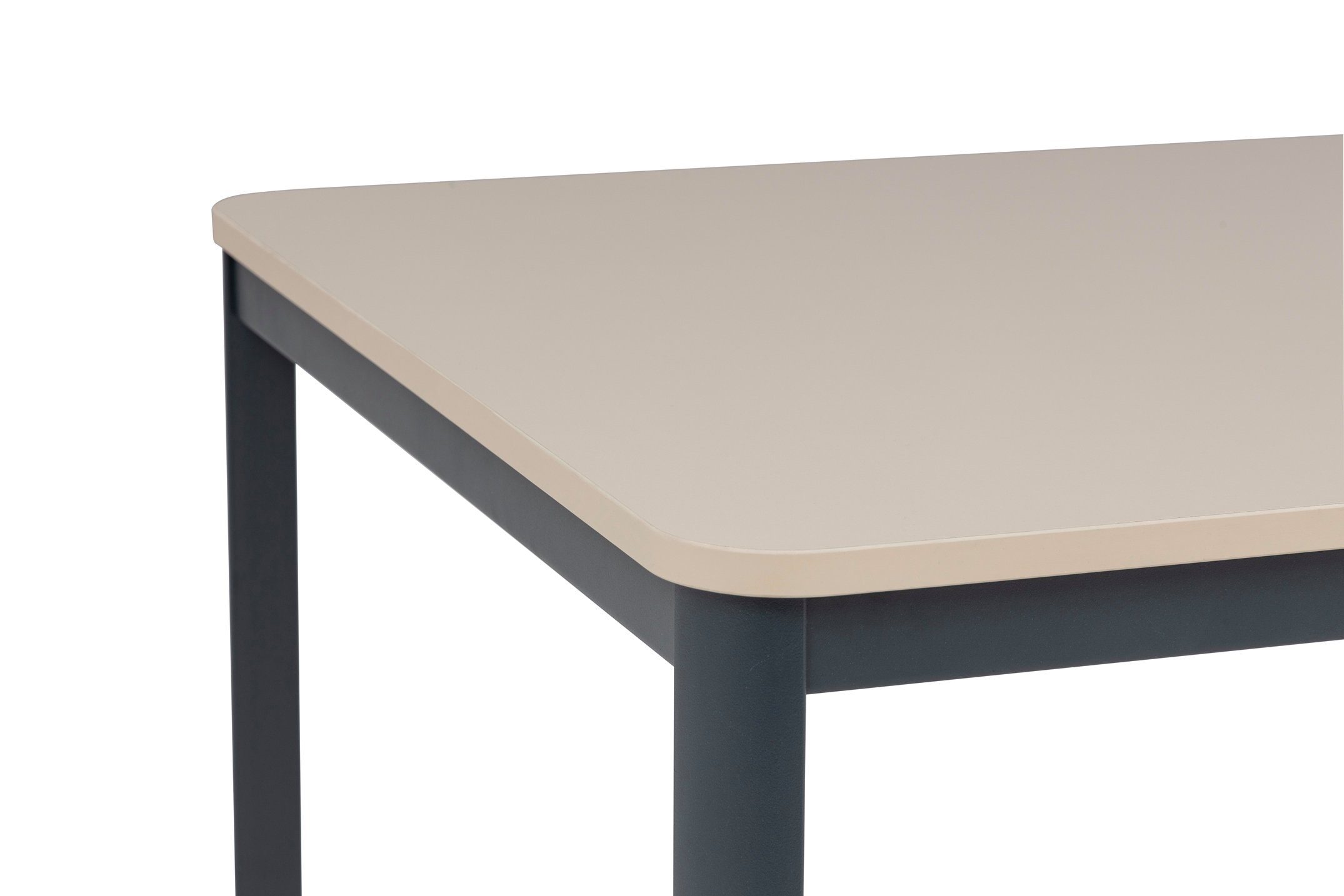 80x80x75 Nova, Schreibtisch Furni24 cm, Sandfarbe/anthrazit Schreibtisch