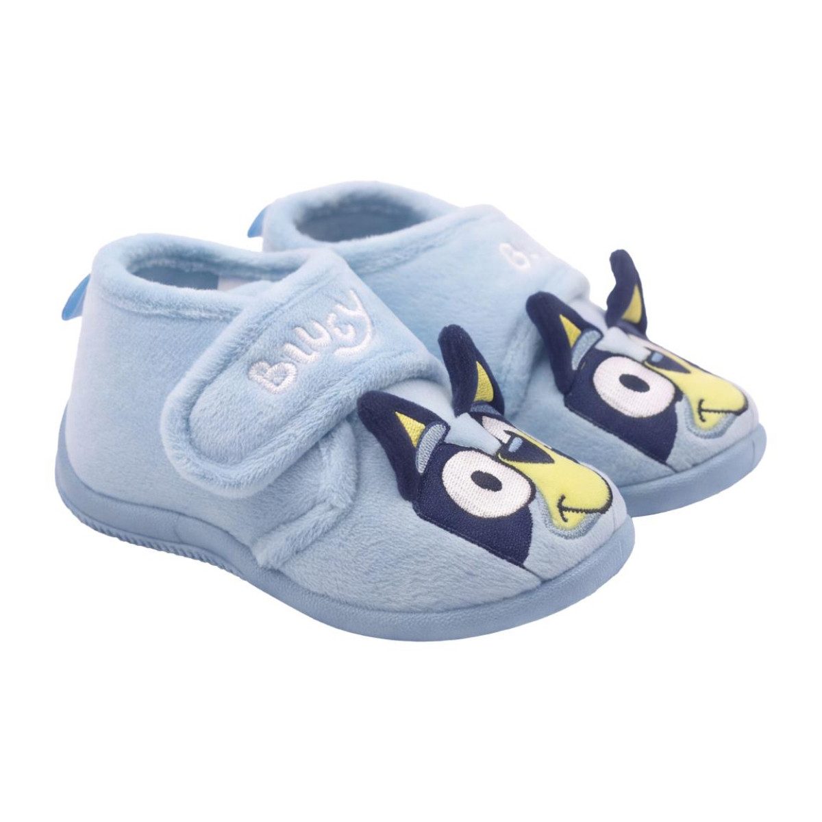 Bluey Kinder Hausschuhe mit Applikationen und beliebtem Serien Motiv Pantoffel