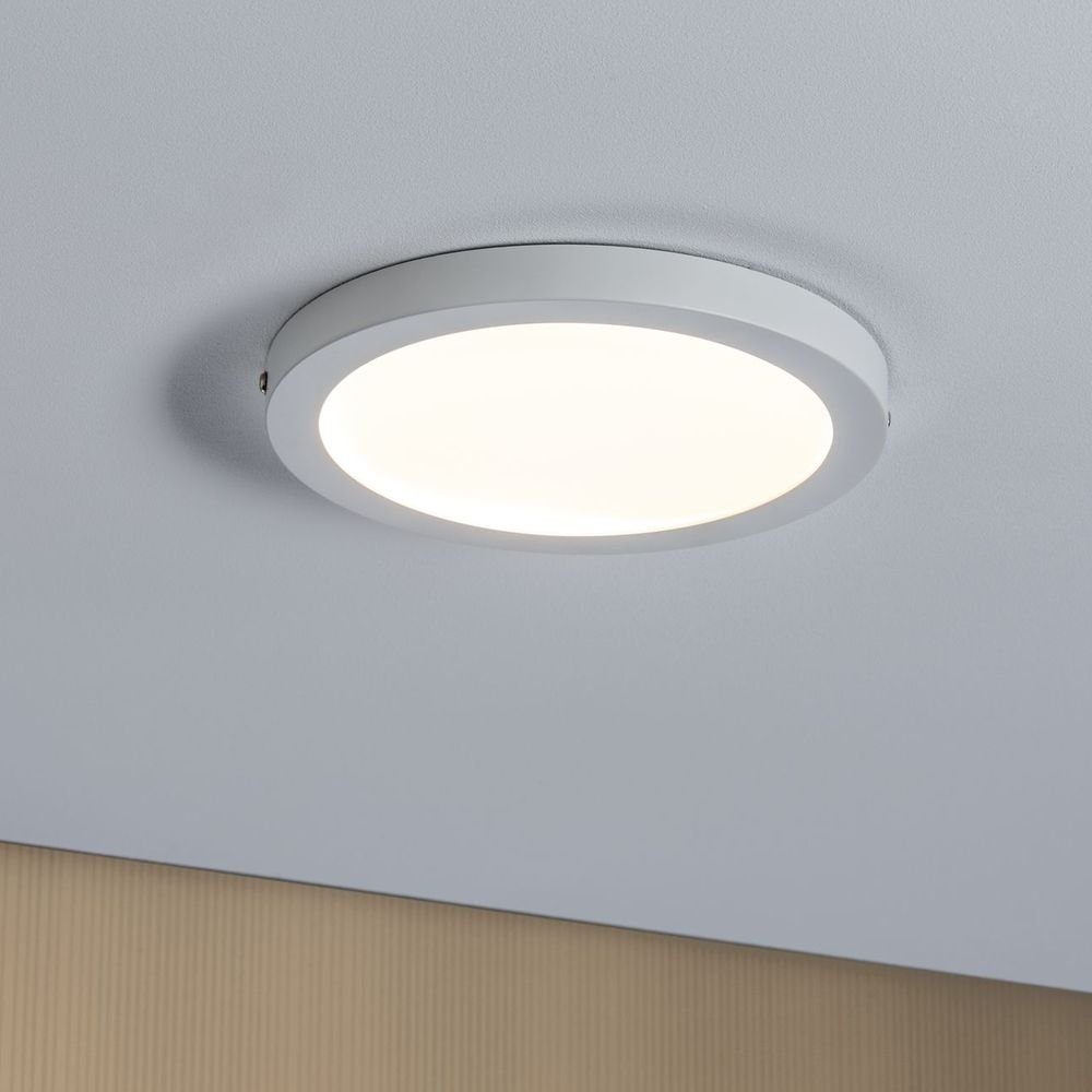 Paulmann LED Deckenleuchte LED Panel Atria, 220 mm, weiß, rund, keine Angabe, Leuchtmittel enthalten: Ja, fest verbaut, LED, warmweiss, Deckenlampe, Deckenbeleuchtung, Deckenlicht Weiß-matt