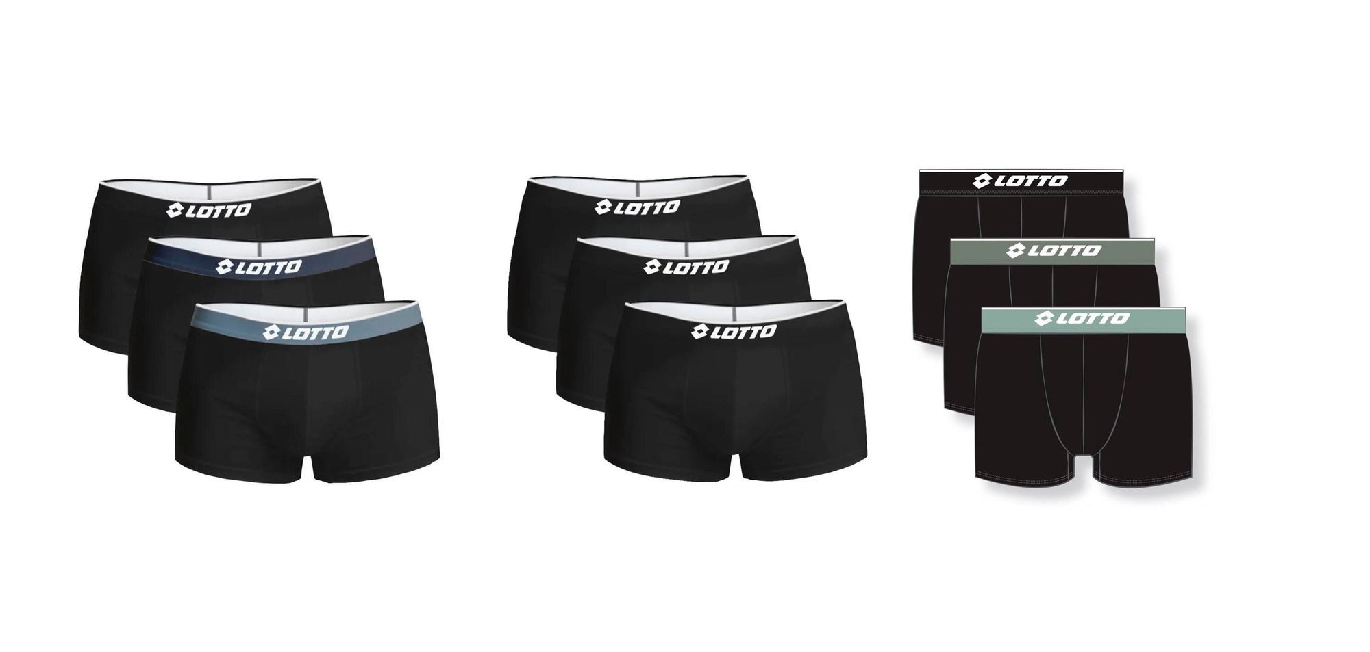 Lotto Boxershorts Herren Comfort Boxershorts 9er-Pack Basic (9 Stück)