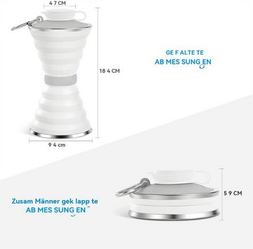 RefinedFlare Wasserkocher Zusammenklappbare Trinkflasche, BPA-fre