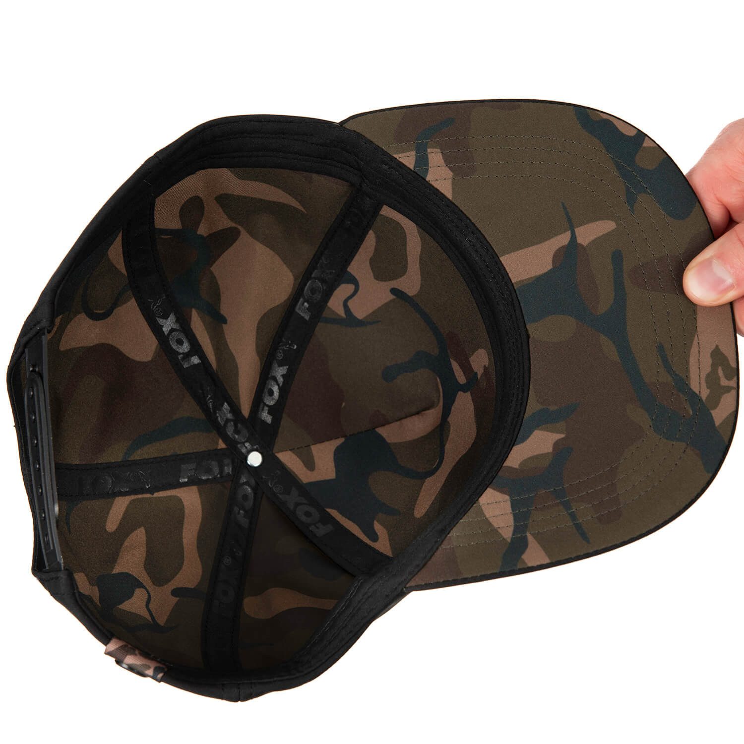 FOX International Snapback Cap Fox Flat Peak Snapback Cap Kappe Schwarz Camo