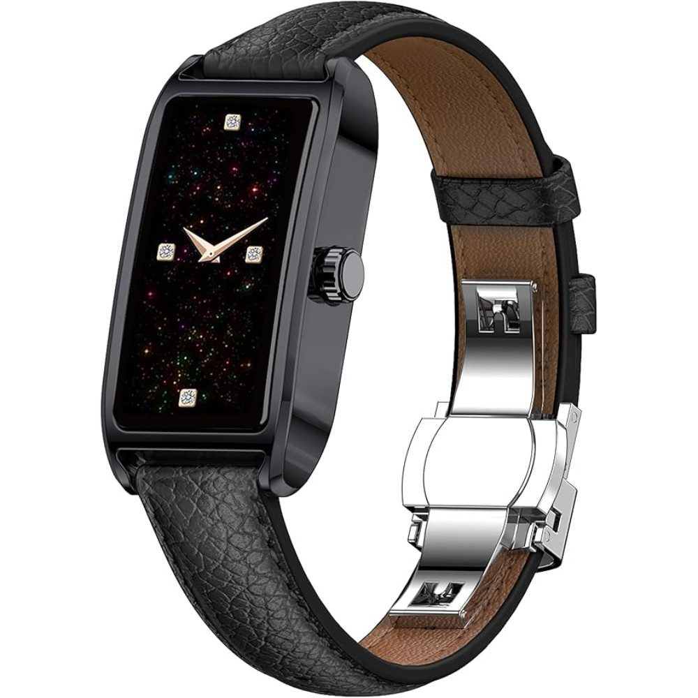 findtime Damen's Elegant Fitnesstracker IP68 Wasserdicht Sportuhr Smartwatch (1,13 Zoll, Android iOS), mit Schrittzähler Schlafanalyse Menstruationszyklus Pulsuhr Damenuhr