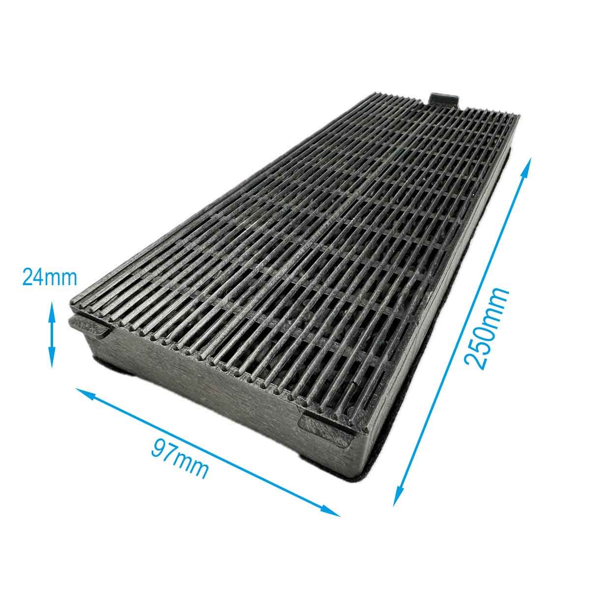 AIR2GO Aktivkohlefilter für Essentiel B 49016876 / 136904 (2 Stück), Zubehör für Aktivkohlefilter für ESSENTIEL B, Passend für Dunstabzugshauben von ESSENTIEL B