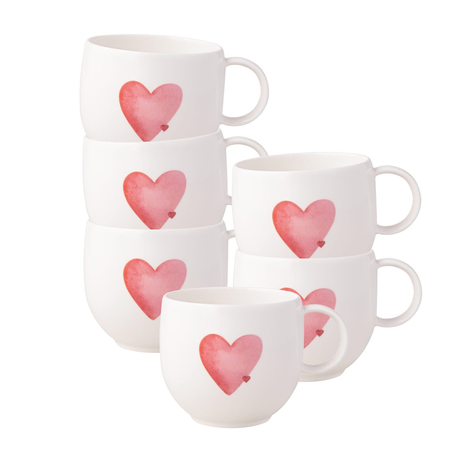 Becher With Love Henkelbecher Sending Love 290 ml 6er Set