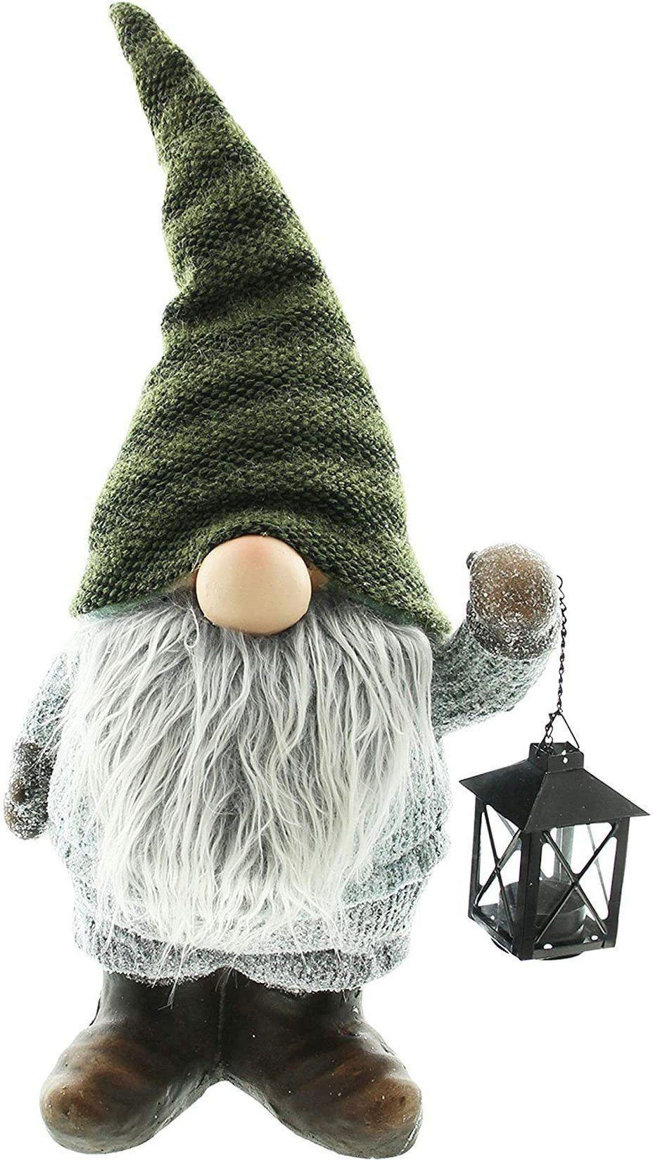 Home-trends24.de Dekofigur Wichtel Zottelbart Laterne Teelicht-Halter Deko günstig online kaufen