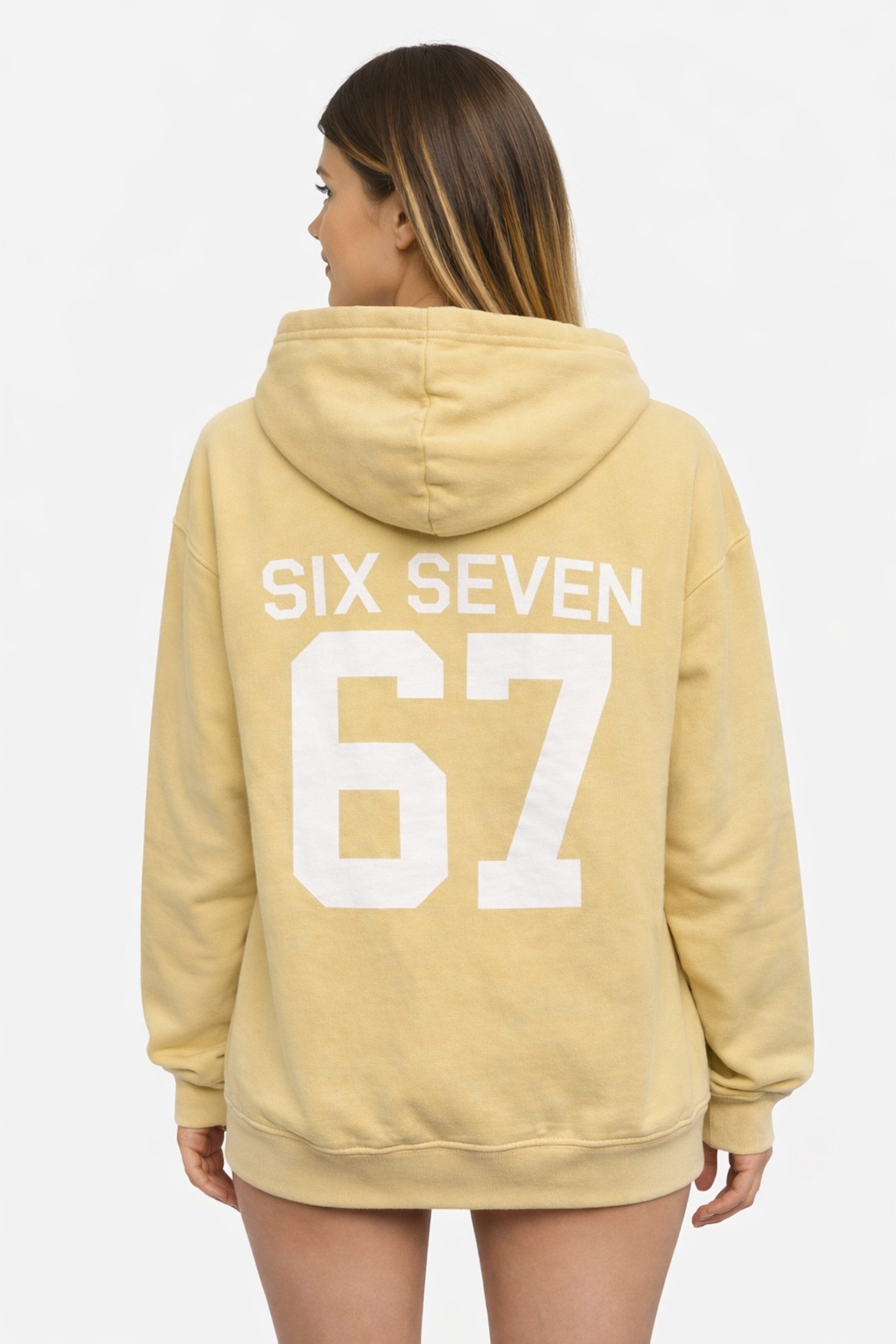 Worldclassca Hoodie Worldclassca Oversized Hoodie SIX SEVEN 67 Kapuzenpullover Sweatshirt Neue Kollektion - Stilvolle und gemütliche Casual Mode für Damen