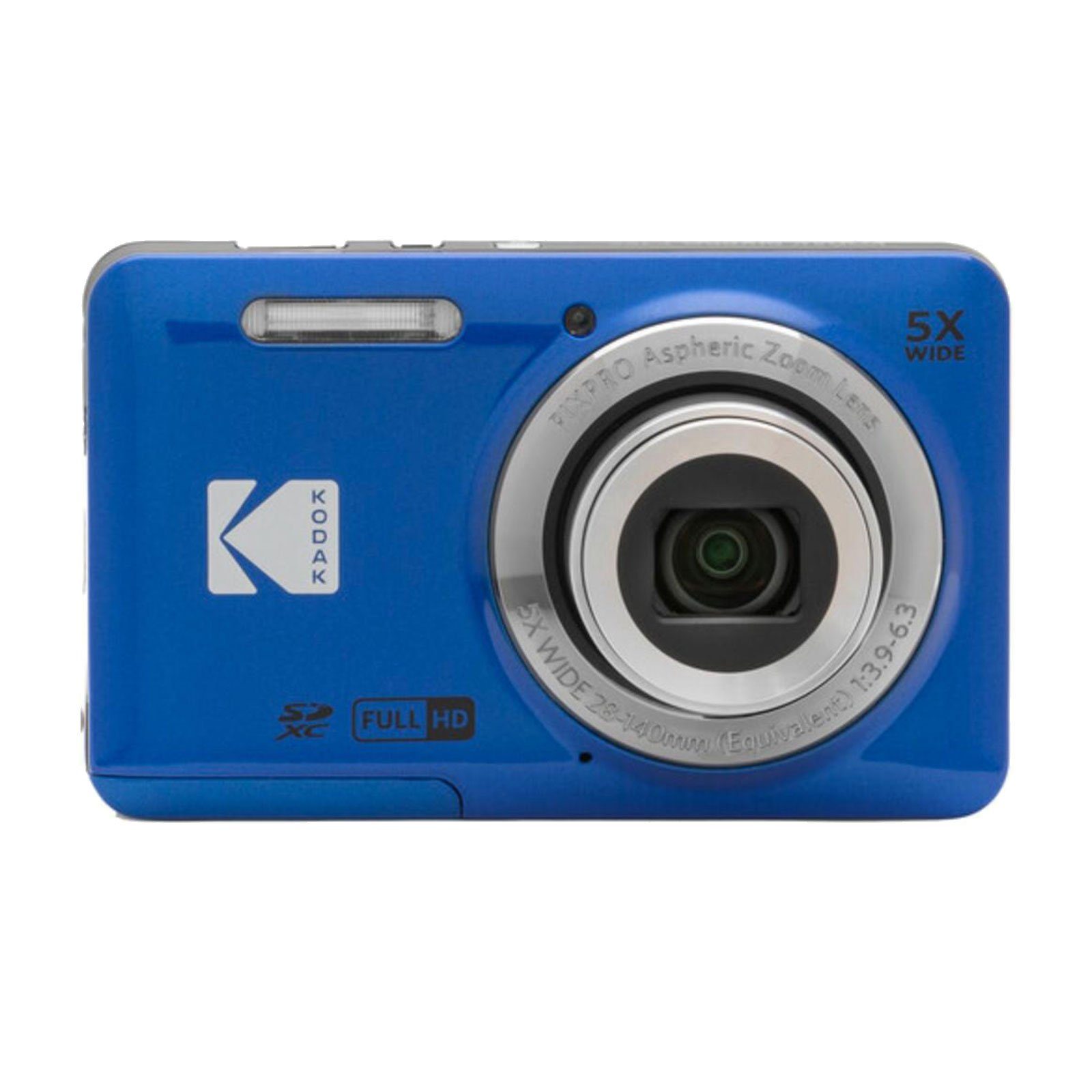 Kodak Pixpro FZ55 Kompaktkamera (CMOS-Senosr, 28-mm-Weitwinkel, 2.7-Zoll-LCD) Blau