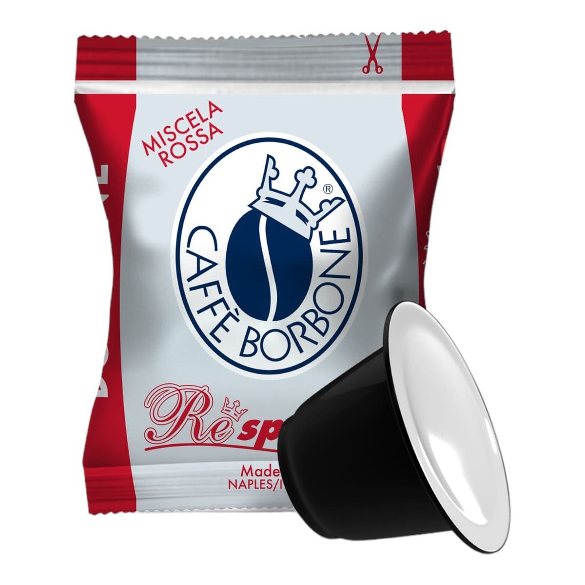 Caffè Borbone Kaffee Caffè Borbone Respresso, Rote Kaffeemischung - 50 Kapseln, 1 x 5 g, (50x5g, Kompatibel mit Nespresso®* Haushalts-Espressomaschinen)